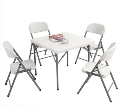 China White Plastic Folding Tables And Modern Outdoor Weeding Chairs Set For Garden for sale