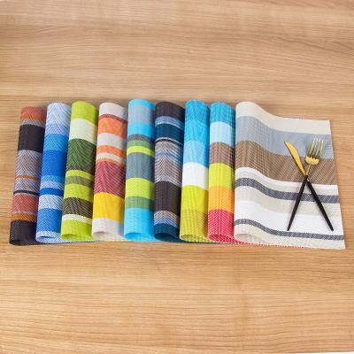 China Sustainable Wholesale Custom Plastic PP Woven Dining Place Mat for sale