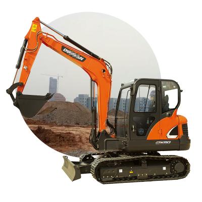 China Used mini excavator dx60 doosan rubber tracked excavator 0.21m; ³ for sale