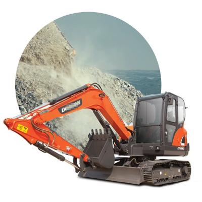 China High quality used Doosan DX60 wheel excavator for sale doosan excavator 0.21mÂ ³ for sale