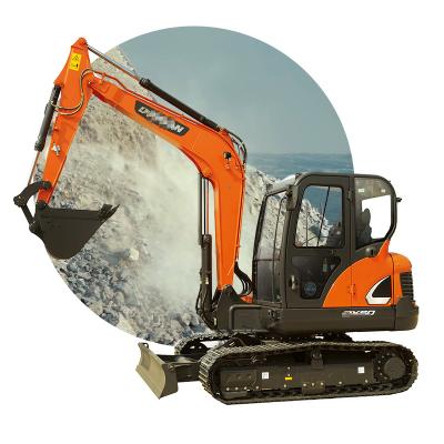 China Used Excavator DX60W Machine DX60 Used Wheel Excavator 0.21mÂ ³ for sale