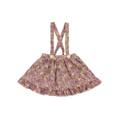 China Breathable Kids Suspender Skirt Baby Floral Skirt for sale