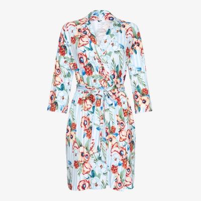 China Breathable Women Long Sleeve Nightgown Delivery Sleepwear Nursing Care Maternity Long Dress for sale