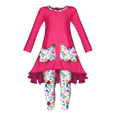 China Casual Girl Floral Outfit Kids Clothing Baby Kid Clothes Wholesale for sale