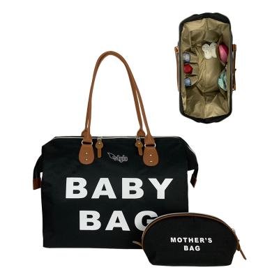 China 2021 New Design Water Resistant Large Capacity Diaper Bag Tote Mummy Bag Baby for sale