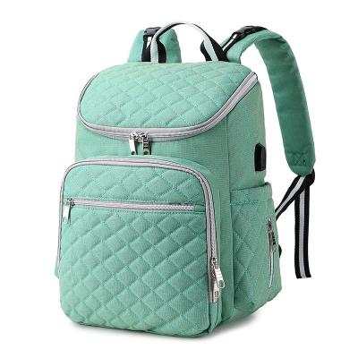 China Multifunctional Large Capacity Leisure Mum Backpack Oxford Waterproof Customize Logo Diaper Bags for sale