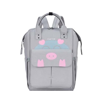 China Multifunctional Water Resistant Large Capacity Cartoon Waterproof Diaper Backpack For Mom Unisex Travel Diaper Bags for sale