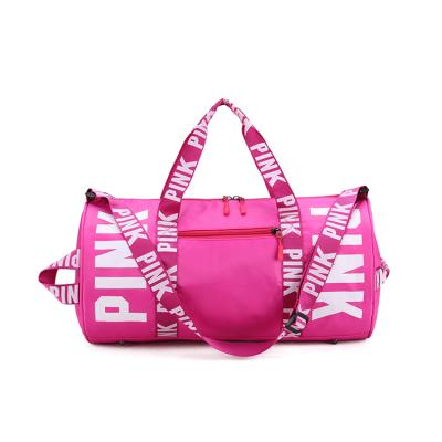 China Fashion Personalized Luggage Travel Gym Yoga Sports Shoulder Bags Duffel Bag Waterproof Pink for sale