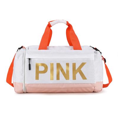 China Pink Sports Waterproof Yoga Gym Wholesale Custom Wholesale Custom Pack Duffle Sport Shopping Bag Black For Woman for sale