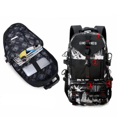 China With USB Mountaineering Bag Backpack 2021 Outdoor Travel Increasing Sports Bag Large Capacity for sale