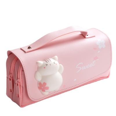 China Schools & Cute Cheap School Pen Case Supplies Handy To Carry Around Pencil Bag Large Capacity Kawaii Pencil Case Offices 2021 New Factory for sale