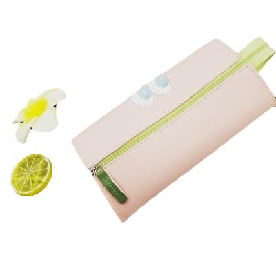 China Schools & Cute Office Korean Girls Pencil Pouch Stationery Bags High Quality Waterproof Simple PU Zipper Pencil Cases for sale