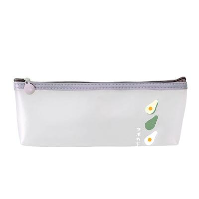 China Schools & Clear Transparent Offices Pencil Case PVC Large Capacity Stationery Pencil Pouch With Zipper Kids Pencil Bags for sale