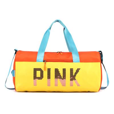 China Fashion New Fashion Pink Hand Duffel Bags Gym Sports Waterproof Yoga For Travel Bag Sport for sale