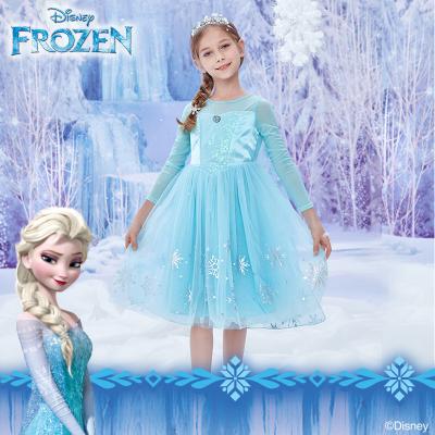 China Polyester Cosplay Dress Halloween Fairy Princess Dress Kids Kids Elsa Anna Costume Dress Fashion Girl Frozen Costume for sale