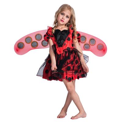 China Cute Carnival Party Kids Girls Ladybug Insect Fancy Dress Costume For Kids for sale