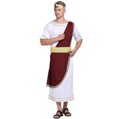 China Halloween Hot Party Polyester Fancy Dress Julius Caesar Roman Greek Cosplay Costume For Adult Men for sale