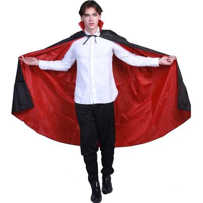 China Polyester hot sale Halloween cosplay costume for adult red black evil demon vampire men cloak cosplay wholesale cape for sale