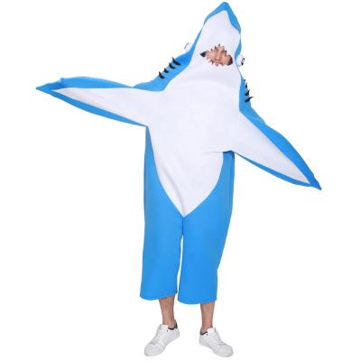 China New RTS Adult Animal Mascot Costumes For Men Halloween Shark Jumpsuit Costume For Party FT22341 for sale