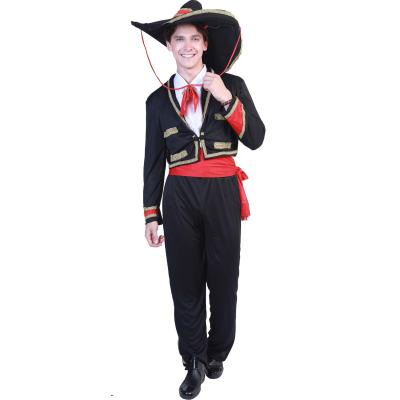 China Wholesale Polyester Adult Cosplay Costume For Masquerade Halloween Mexico Cowboy Costume For Men for sale