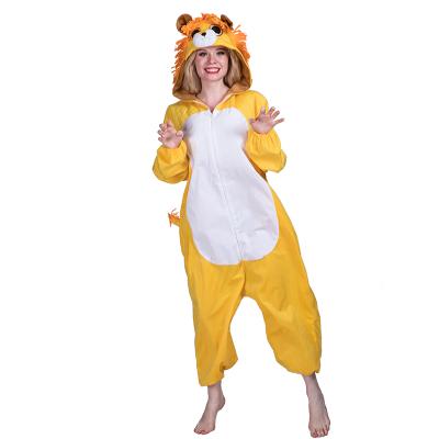 China Adult woman party carnival lion animal costume cute mascot cosplay for women sleepwear pajamas jumpsuit for sale