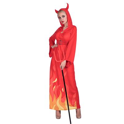 China Casual Halloween Costume Ideas Party Women Fire Devil Cosplay Fancy Dress Costume For Adults Woman for sale