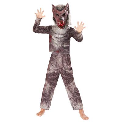 China New Scary POLYESTER Costume For Kids Zombie Werewolf Cosplay Costume For Halloween Kids Horrible Costumes for sale