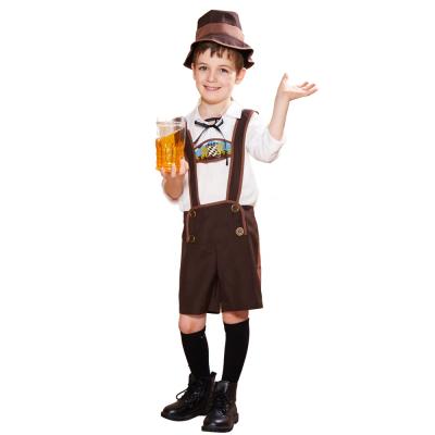 China Polyester children's costume for beer boys child costume Halloween oktoberfest kids costume festival cosplay clothing for sale