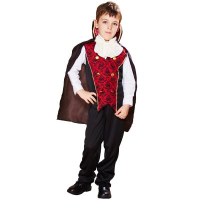 China Polyester Boys Costume For Carnival Children Kid Vampire Costume Stand Collar Cape Halloween Costumes For Kids for sale