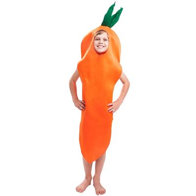 China 2019 Mascot Halloween carnival costume kids carrot jumpsuit for kid vegetable mascot cosplay costumes for kids for sale