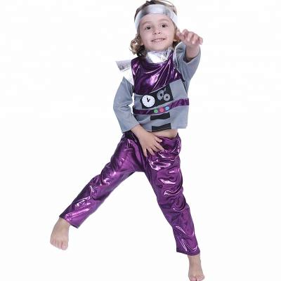 China Hot Selling Halloween Party Halloween Costume Children Boy Fancy Dress Robot Alien Costume For Kids Cosplay for sale