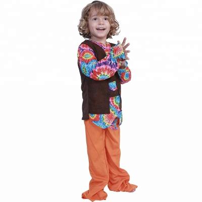 China Peace Costume Hippy Love Boy Retro Drop Shipping Carnival Party Kids Retro Hippie Costume For Kids for sale