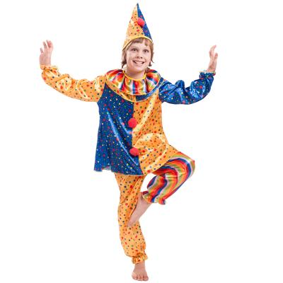 China China Factory Wholesale Kids Santa Apparel Clown Funny Clown Halloween Costume Cosplay Supplier Costume for sale