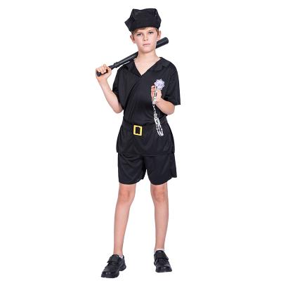 China Newest Policeman Party Costume Children Kids Boys Policeman Halloween Cosplay Costume Uniform Outfit for sale