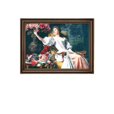 China Factory Traditional Hot Sale Handmade Oil Paintings A Ballerina in a Red Dress Wall Art Canvas Picture Figure and Portrait Paintings for sale