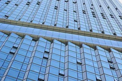 China Custom Office Building Curtain Wall Aluminium Soundproofing With Light Control for sale