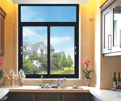 China Fluorocarbon Spray Aluminum Sliding Window with Custom Glass Options for sale