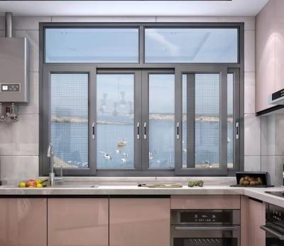 China Sleek Design Custom Made Aluminium Sliding Window For Balcony / Kitchen for sale