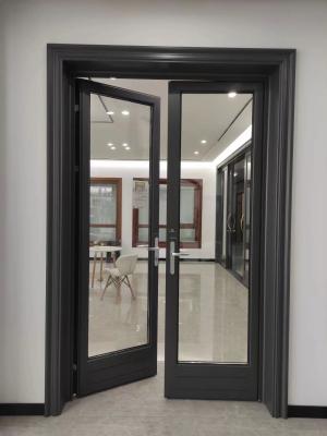 China Weather Resistant Insulated Aluminium Double Glass Swing Door For Homes / Offices for sale