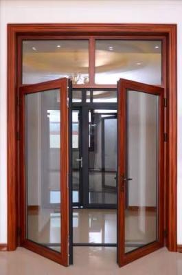 China Durable Aluminium Glass Swing Door Sound Insulation Color Customized for sale