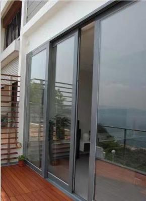 China Homes / Offices Black Aluminum Sliding Door Rust Resistant Modern Design for sale