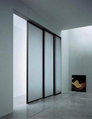 China Home Black Aluminum Sliding Door Sleek Design Noise Resistant for sale