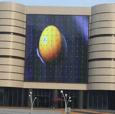 China Verstelbare helderheid Gebouwglas gordijnwand LED-display Hoog energie-efficiëntie Te koop