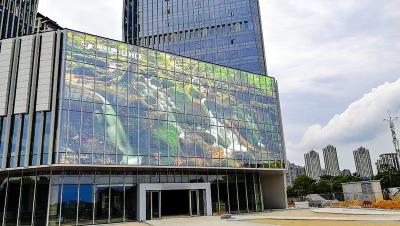 China Building Transparent LED Curtain Wall Display  With Smartphone App Control Te koop