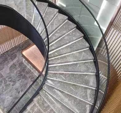 China Frameless Glass Stair Railing , Frameless Glass Balustrade With Handrail for sale