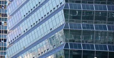 China PV Solar Glass Curtain Wall , Solar Photovoltaic Glass For Buildings for sale