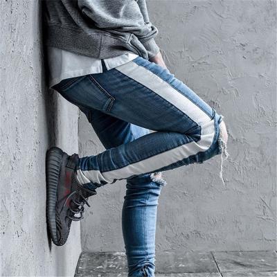 China Breathable Fashion Mens Custom Cotton Ripped Skinny Distressed Jeans Mens Trousers Denim Pants for sale