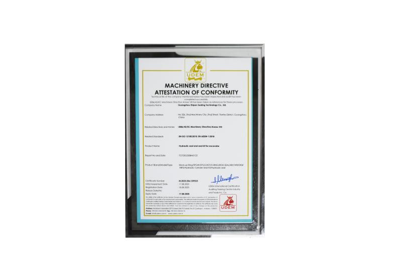 MACHINERY DIRECTIVE ATTESTATION OF CONFORMITY - Guangzhou Zhipan Sealing Technology Co.,Ltd.