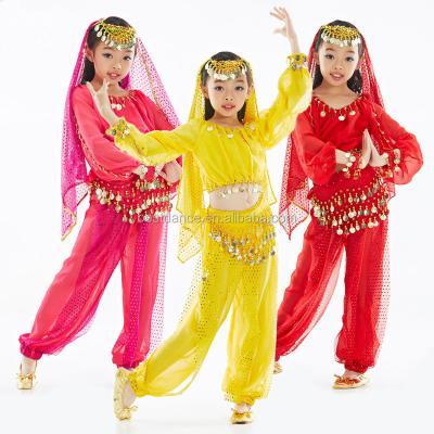 China BestDance Girls Belly Dance Sets Full Paillette Pants Sets Costumes Kids Halloween Costume Kids for sale