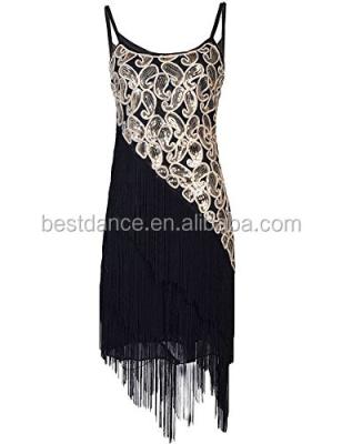 China Dresses Dress BestDance Latin Dress With Fringe Women's 1920s Gatsby Party Sequin Tassel Dress for sale